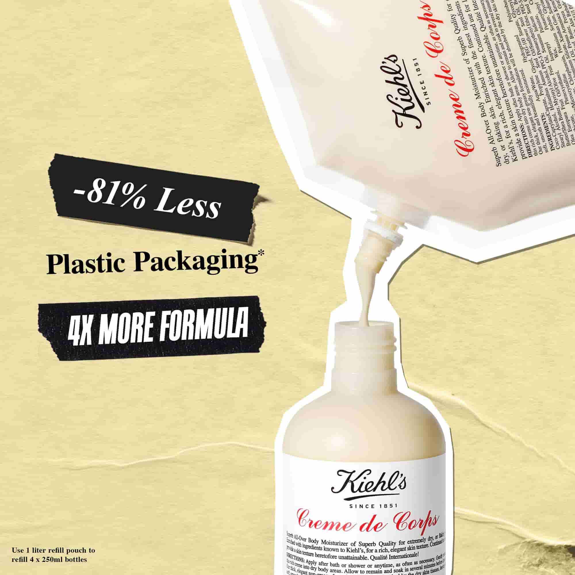 Okolju prijazno nadomestno polnilo losjona za telo Kiehl's Creme de Corps