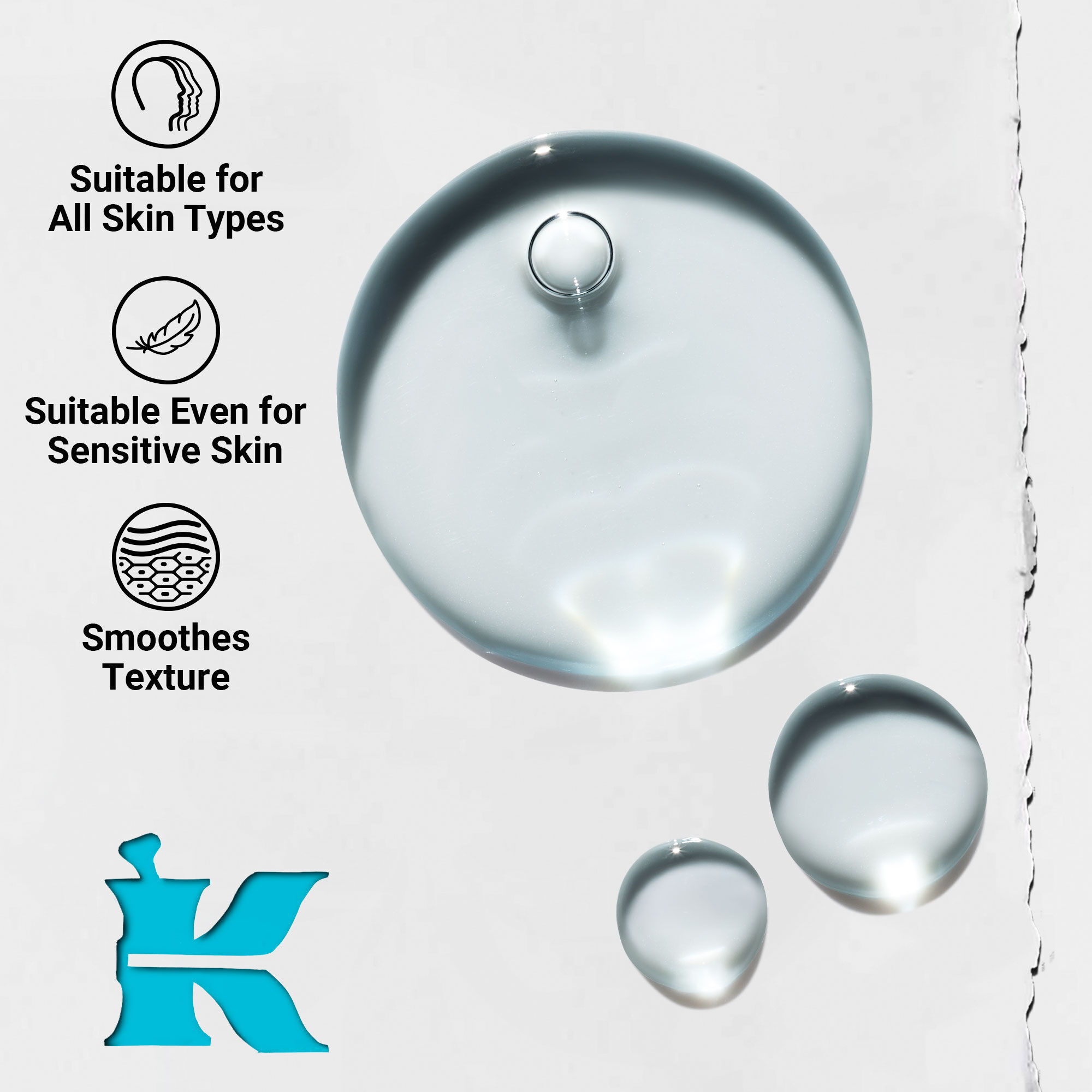 Bližinski posnetek teksture Clearly Corrective Triple Acid Peel, ki prikazuje kapljice bistre tekočine in mehurčke.