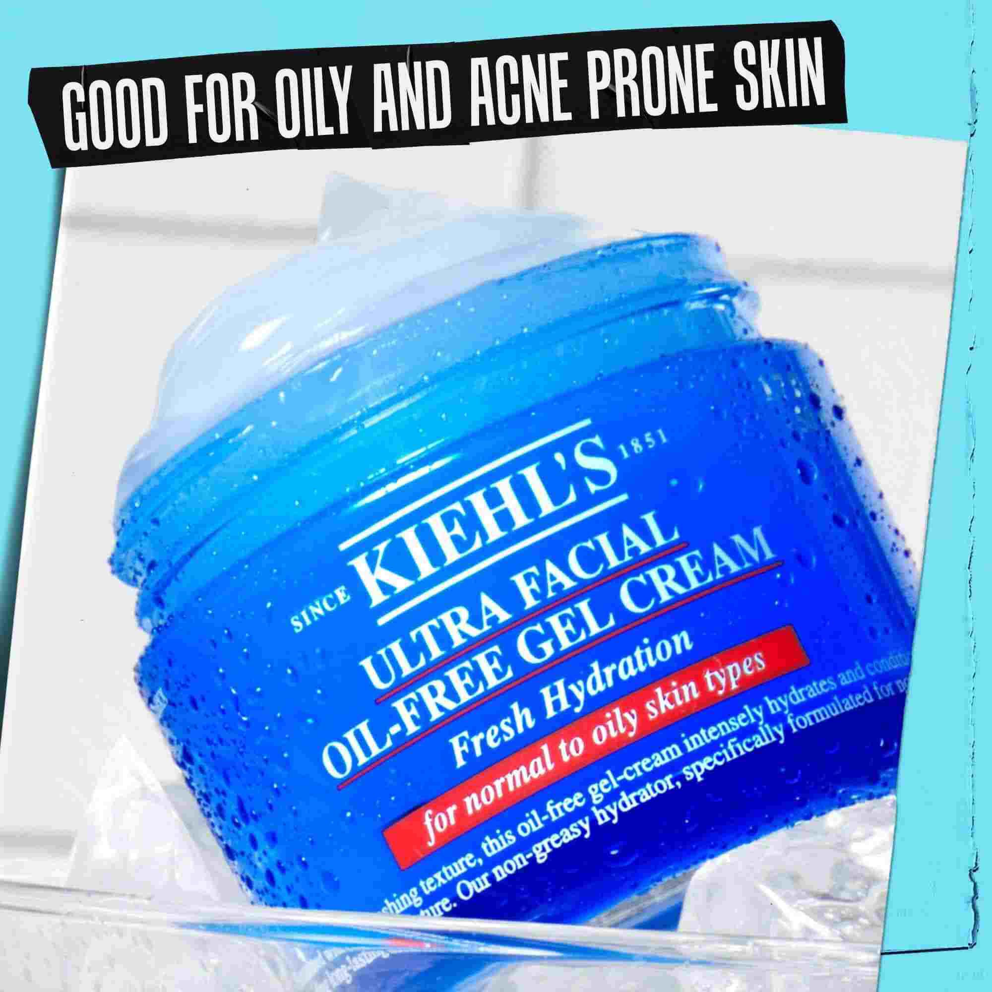 Lonček Ultra Facial Oil-Free Gel Cream z oznako »Dobro za mastno in k aknam nagnjeno kožo.«