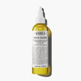 125-mililitrska steklenička Kiehl's Magic Elixir Hair Oil na belem ozadju.