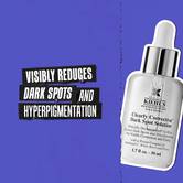 Steklenička Clearly Corrective Dark Spot Solution z besedilom: Vidno zmanjša temne madeže in hiperpigmentacijo.