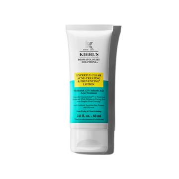 60-mililitrska tuba Kiehl's Expertly Clear Blemish-Treating & Preventing Lotion na belem ozadju.