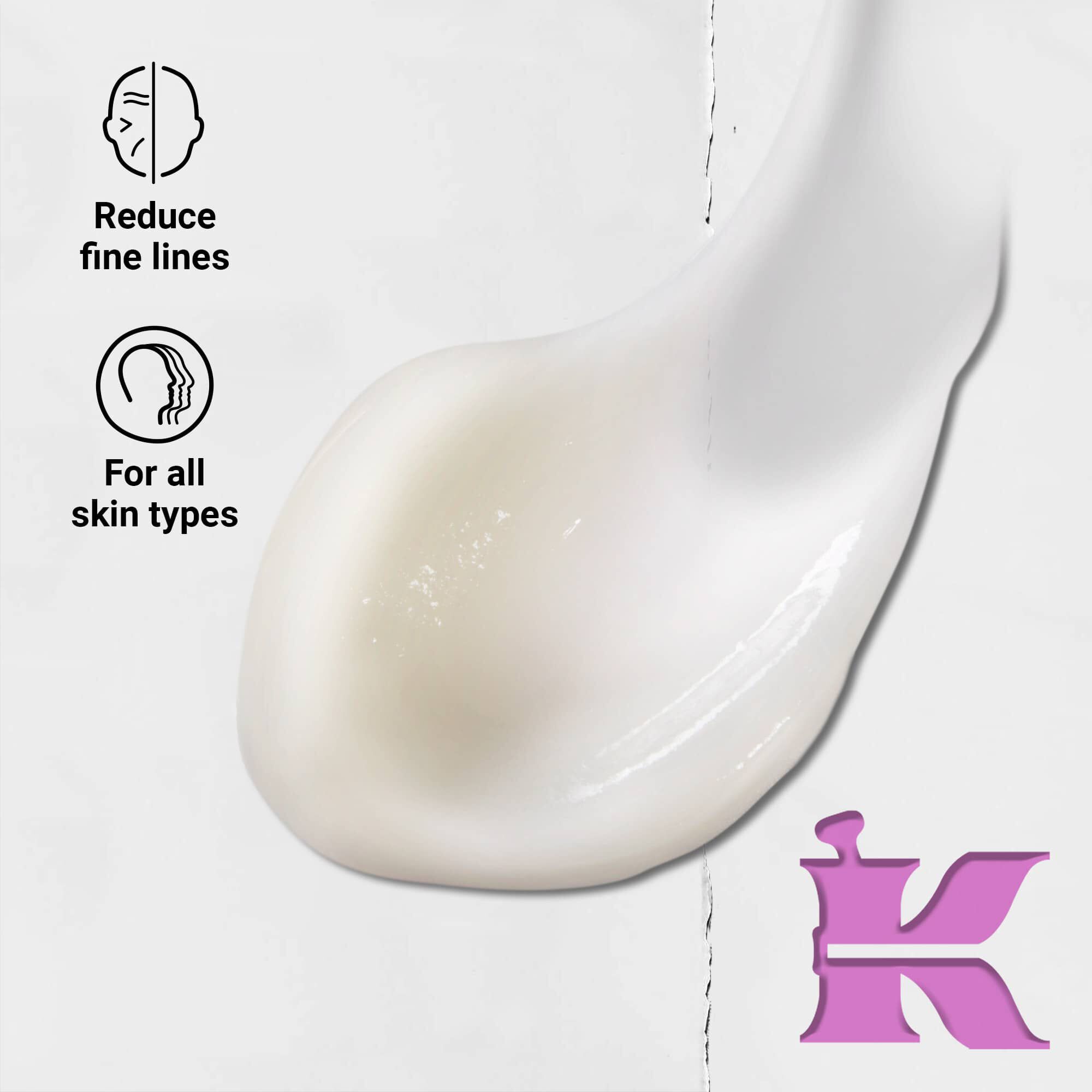 Fotografija teksture z ikonami: zmanjšuje drobne linije in je primerna za vse tipe kože