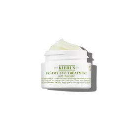 Fotografija odprte posodice Kiehl's Creamy Eye Treatment z avokadom