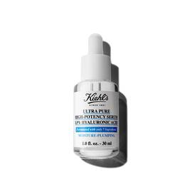 30-mililitrska steklenička Kiehl's Ultra Pure 1.5% Hyaluronic Acid Serum na belem ozadju.