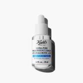30-mililitrska steklenička Kiehl's Ultra Pure 1.5% Hyaluronic Acid Serum na belem ozadju.