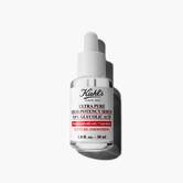 30-mililitrska steklenička Kiehl's Ultra Pure 9.8% Glycolic Acid Serum na belem ozadju.