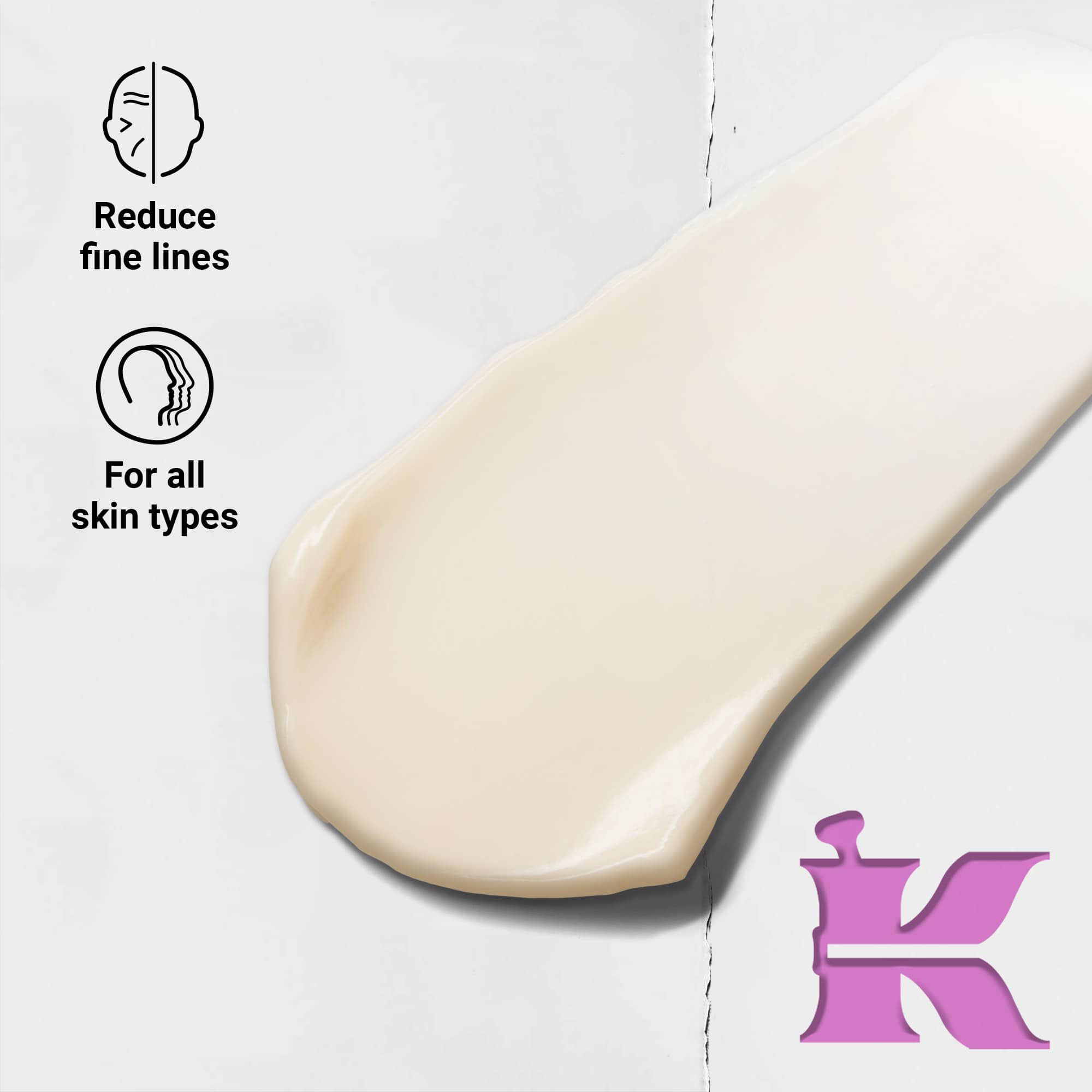 Fotografija teksture z ikonami: zmanjšuje drobne linije in je primerna za vse tipe kože