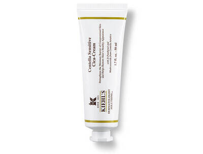 Kremna tuba Kiehl's Centella Sensitive Cica Cream, namenjena pomirjanju in zaščiti občutljive kože.