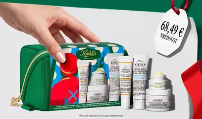"Hydrating Holiday Hits" darilni set za nego kože na zelenem ozadju, z Ultra Facial kremo za obraz in kremnim tretmajem za oči z avokadom v praznični embalaži.